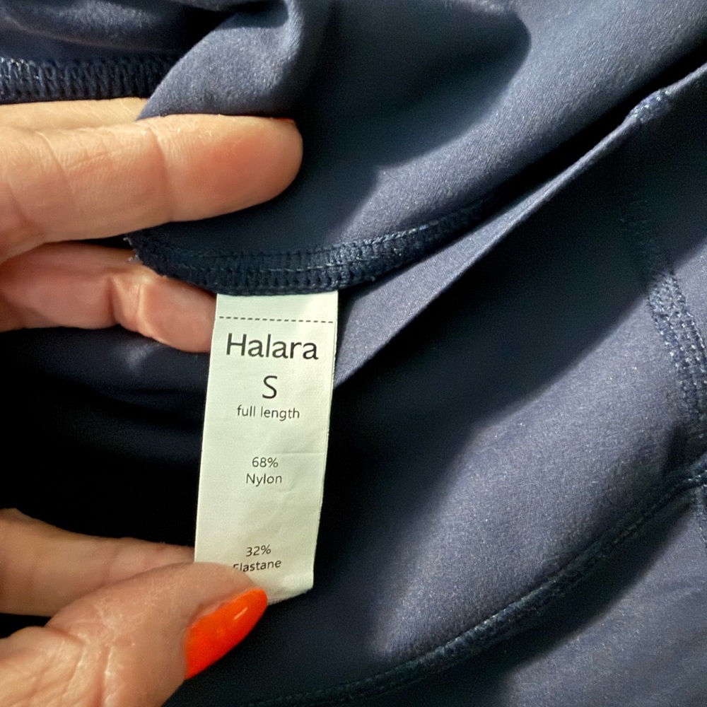HALARA Navy Blue Full Length Leggings with Scrunch Booty & Lift Sz Small - Picture 5 of 5